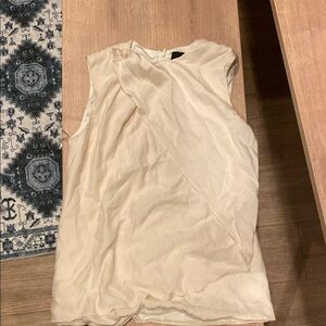 Cream Sleeveless Top